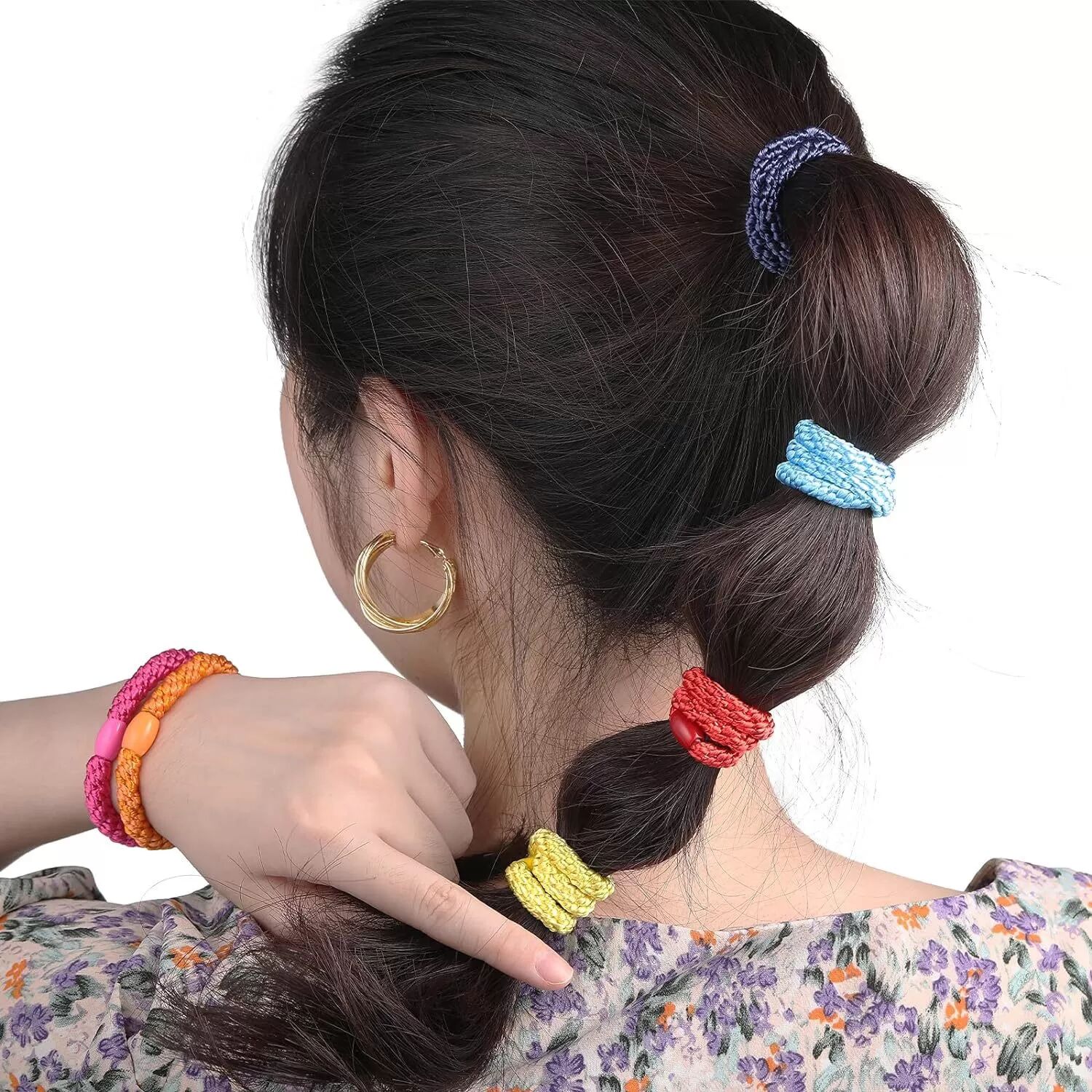 INF Élastiques à cheveux bleu marine - paquet de 15