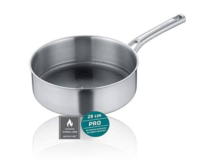 Berndes Pfanne Tricion Resist 28 cm, Schmorpfanne extrem kratzfest, schnell erhitzt, inkl. Deckel, antihaft beschichtet