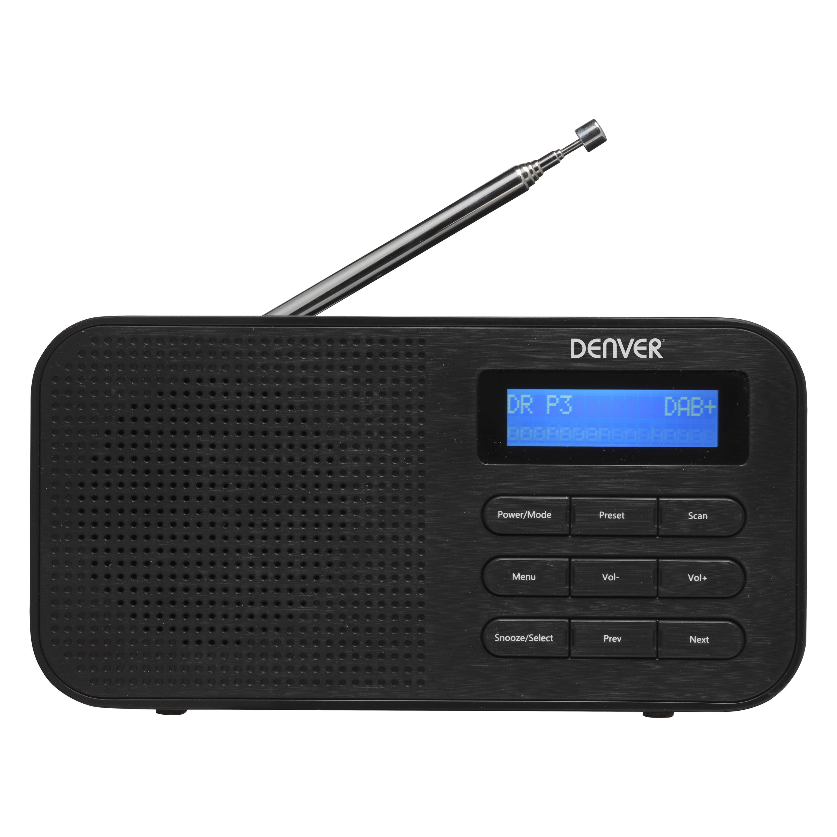 Denver DAB-42 Radioempfänger, tragbar, digital, Schwarz (DAB+) (DAB-42)