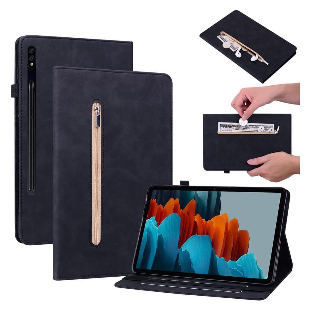 Cover-Discount Galaxy Tab S9 - Schutzhüllle mit Zipper Tasche schwarz (Samsung Galaxy Tab S9) (660203878B)