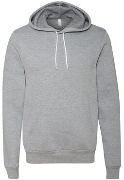 Bella + Canvas 3719 Sponge Fleece Hoodie in Heather size Large B3719, BC3719