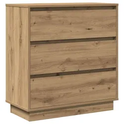 vidaXL Nachttisch Eiche handwerklich 71 x 34,5 x 75 cm Holzwerkstoff