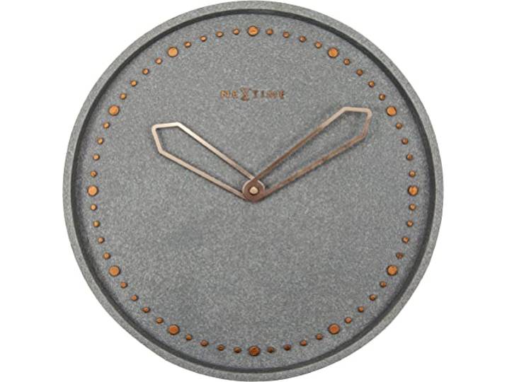 NeXtime Wanduhr CROSS , lautlos, rund, Stein / Metall, Grau, ø 35 cm