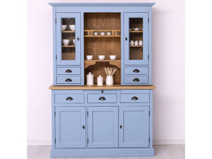 Landhausstil Buffetschrank - blau, braun