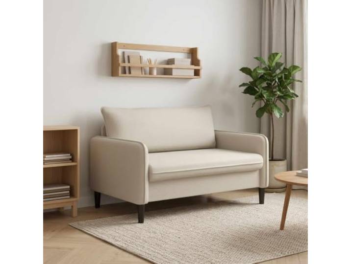 XXL-Sessel Beige Samt 100 % Polyester-Samt, Holzwerkstoff-Metall-Rahmen, Kunststoffbeine, Schaumstoffpolsterung, Wohn- und Schlafzimmer