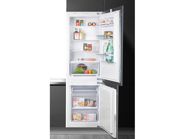 NEFF Einbaukühlgefrierkombination KI5862FE0 , Energieeffizienz: E, weiß, Rechtsanschlag, wechselbar, Kühlschränke, Low Frost: geringere Eisbildung & schnelleres Abtauen, Einbaukühlgefrierkombination