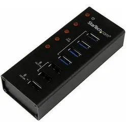 StarTech 7 Port USB 3.0 Hub (USB-A, 7 Ports), Dockingstation + USB Hub, Schwarz