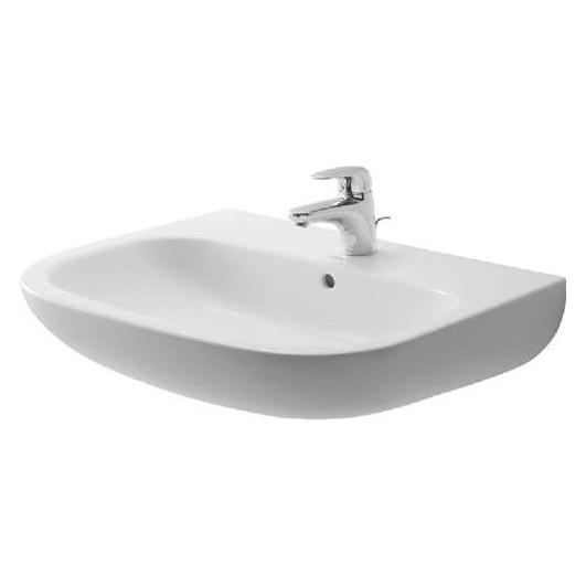 Duravit D-code vask 65 cm med hanehul (500 mm, 650 mm) (23106500002)