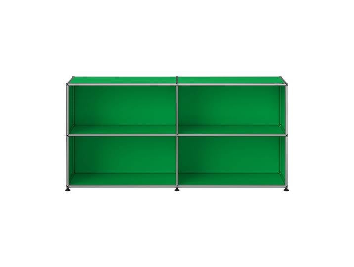 USM Haller Sideboard M67 grün 2-fach breit 4 Fächer offen 152.3x74x37.3 cm