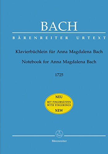 Johann Sebastian Bach - Klavierbüchlein für Anna Magdalena Bach (1725). Spielpartitur mit Fingersätzen - Preis vom 09.10.2026 07:28:09 h