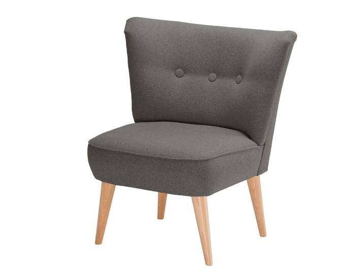 Sessel Braun/Grau Webstoff Hanabi 72 x 80 x 64cm