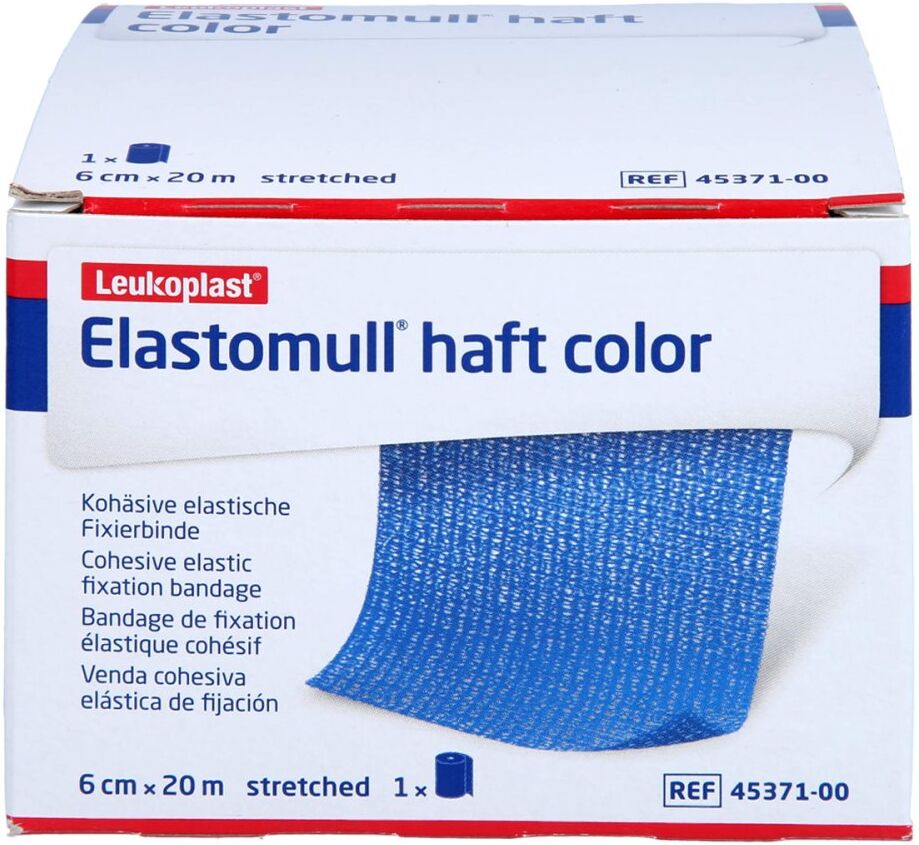 Elastomull Haft Color 6 Cmx20 M Fixierbinde blau