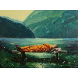 Leinwanddruck Nature Man | Hélène Lindqvist | 3 Größen wählbar | Büro Wandgestaltung