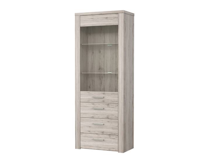 Vitrine 77 x 198 x 41cm Beige/Marron
