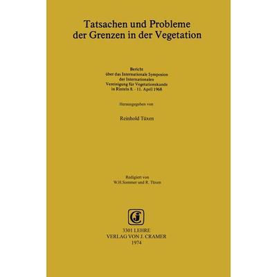 Tatsachen und Probleme der Grenzen in der Vegetation, Taschenbuch von , Springer Netherland, 978-94-011-7596-8