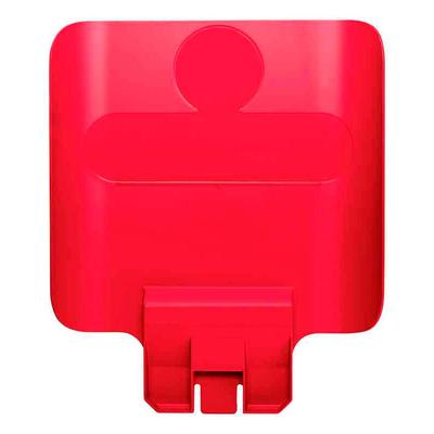 Hinweistafel für Rubbermaid Slim Jim Recycling-Station | HxBxT 36,2x30x4,4cm | Polypropylen | Rot von PROREGAL