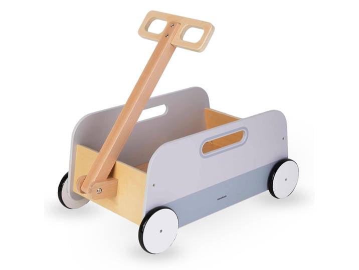 Chariot à tirer en bois Mamabrum, stable, pour l'apprentissage de la marche des tout-petits, 18 mois et plus, roues en caoutchouc