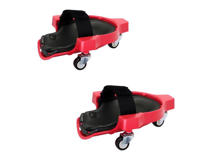 Knieschoner auf Rollen Rot-Schwarz