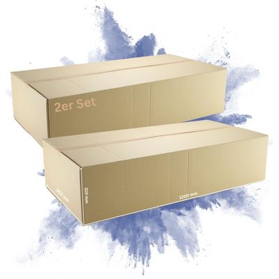 PROREGAL 2x Versandkarton 2-wellig | LxBxH 1200 x 600 x 310 mm | Belastbar bis 30 kg | Faltkarton Karton Paket für Versand mit DHL