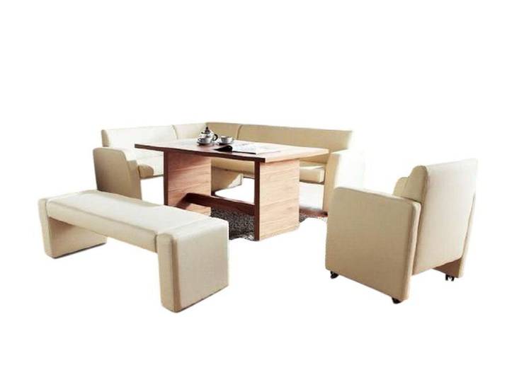 JVmoebel Eckbank Leder Eckbankgruppe Maßanfertigung in elegantem Design (4-St), Made in Europe