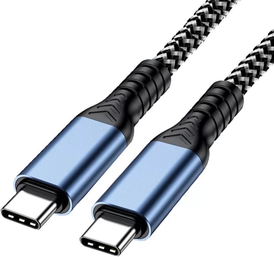 INF USB 3.2 Type-C auf Type-C Nylongeflecht Datenkabel — 20Gbps, 240W PD Schnellladung, 8K@60Hz Video 0,5 m