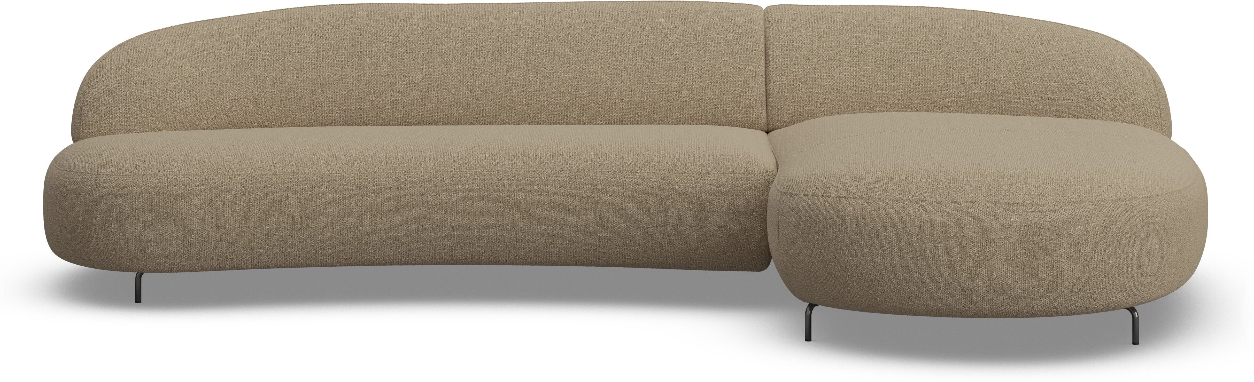 Alva Taupe Right Hand Facing Chaise End Sofa