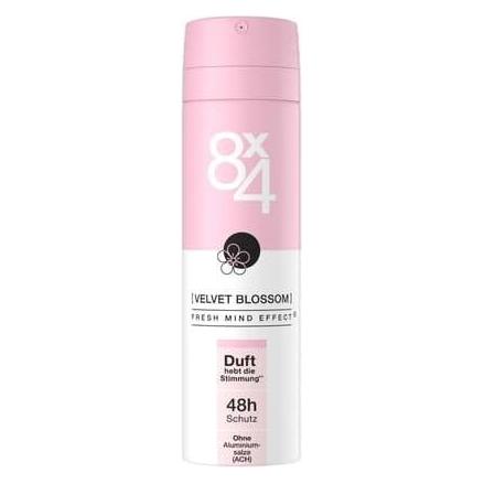 Hidrofugal 8X4 Velvet Blossom Deodorant Spray mit blumig-fruchtigem Duft 150ml (Spray, 150 ml) (83477)