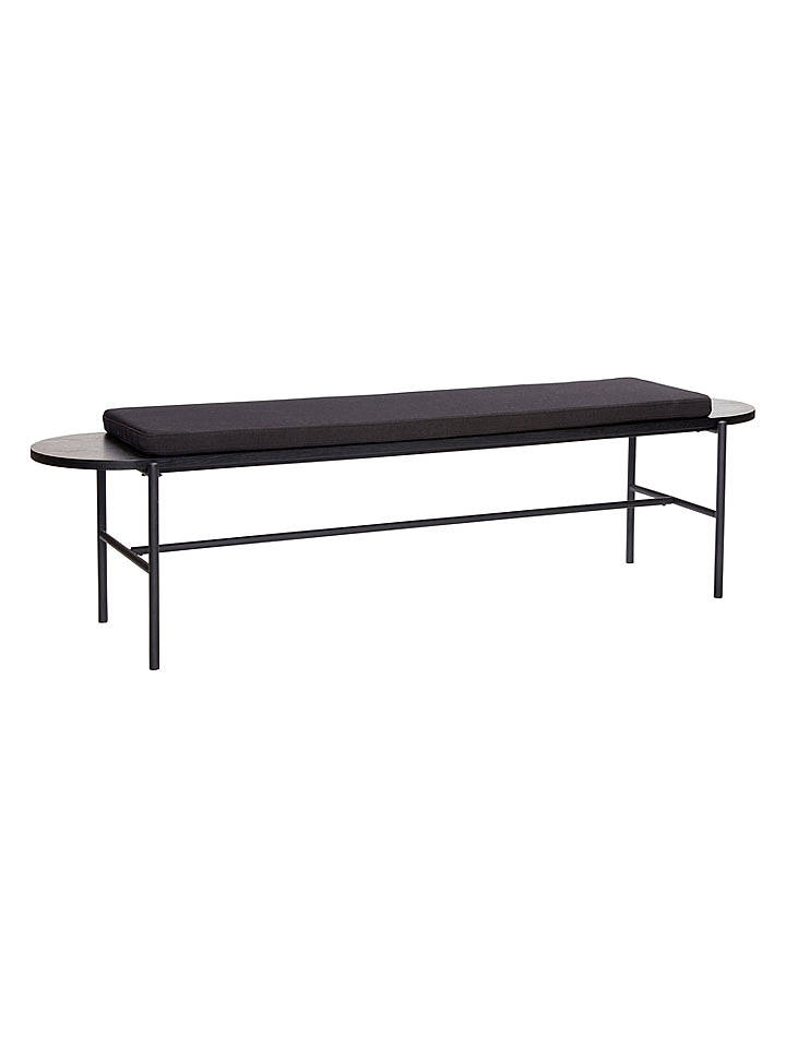 Hübsch Bank "Norm" in Schwarz - (B)150 x (H)49 x (T)45 cm - onesize