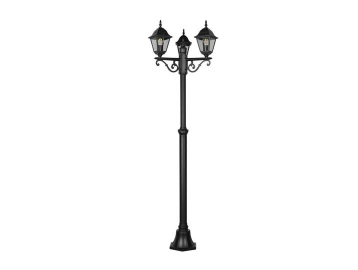 Trio Leuchten Wegeleuchte, Klar, Schwarz, Metall, Glas, 200 cm, Lampen & Leuchten, Aussenbeleuchtung, Wegbeleuchtung