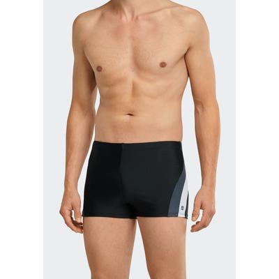 Badepants SCHIESSER "Nautical Active", Herren, Gr. 4, N-Gr, schwarz (000, schwarz), Gewirkt, Obermaterial: 82% Polyamid, 18% Elasthan, Badehosen, mit komfortablem Innenslip, Bindekordel