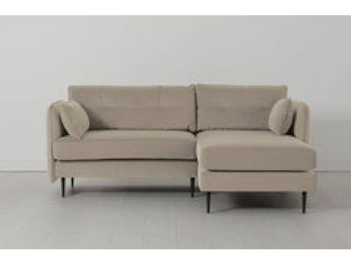 Model 19 Dreisitzer Chaiselongue-Sofa (Rechts), Knochenweiß