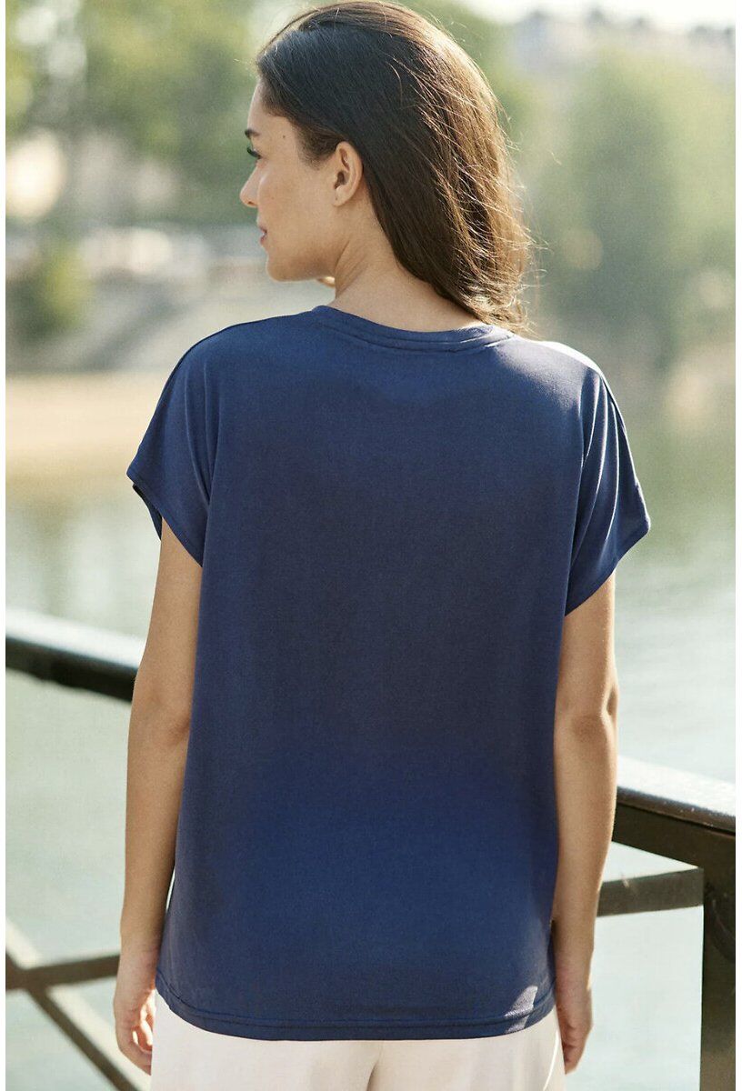 LA PETITE ETOILE T-shirt ample col V, MARCELLINA