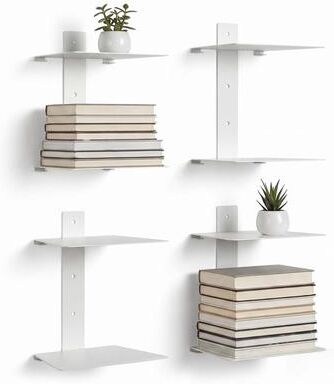 Garvee Invisible Metal Wall Bookshelf – Floating Double Layer Shelves for Modern Book Storage