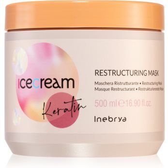 Inebrya Keratin Restructuring Mask máscara revitalizadora com queratina 500 ml. Keratin Restructuring Mask
