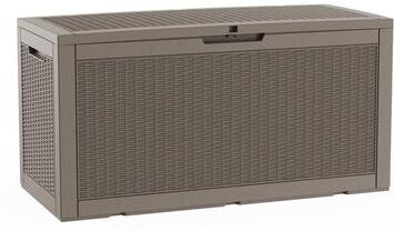 Lesly 380L/100Gal resin outdoor storage deck box with gas poles - 48.03