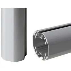 Schaukasten Zubehör Ständerwerk 2.500mm Länge - Ständer für den Erdeinstand oder die Fundamentmontage Ihrer Schaukästen, Aluminium-Rundrohr - d=66mm