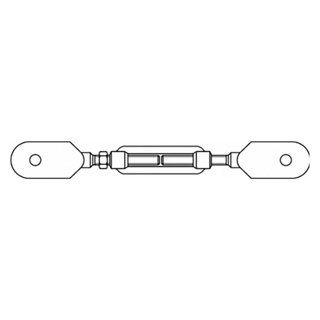 Toolcraft TO-6866085 Spannschloss M20 Stahl feuerverzinkt DIN 1480 1 St. (TO-6866085)