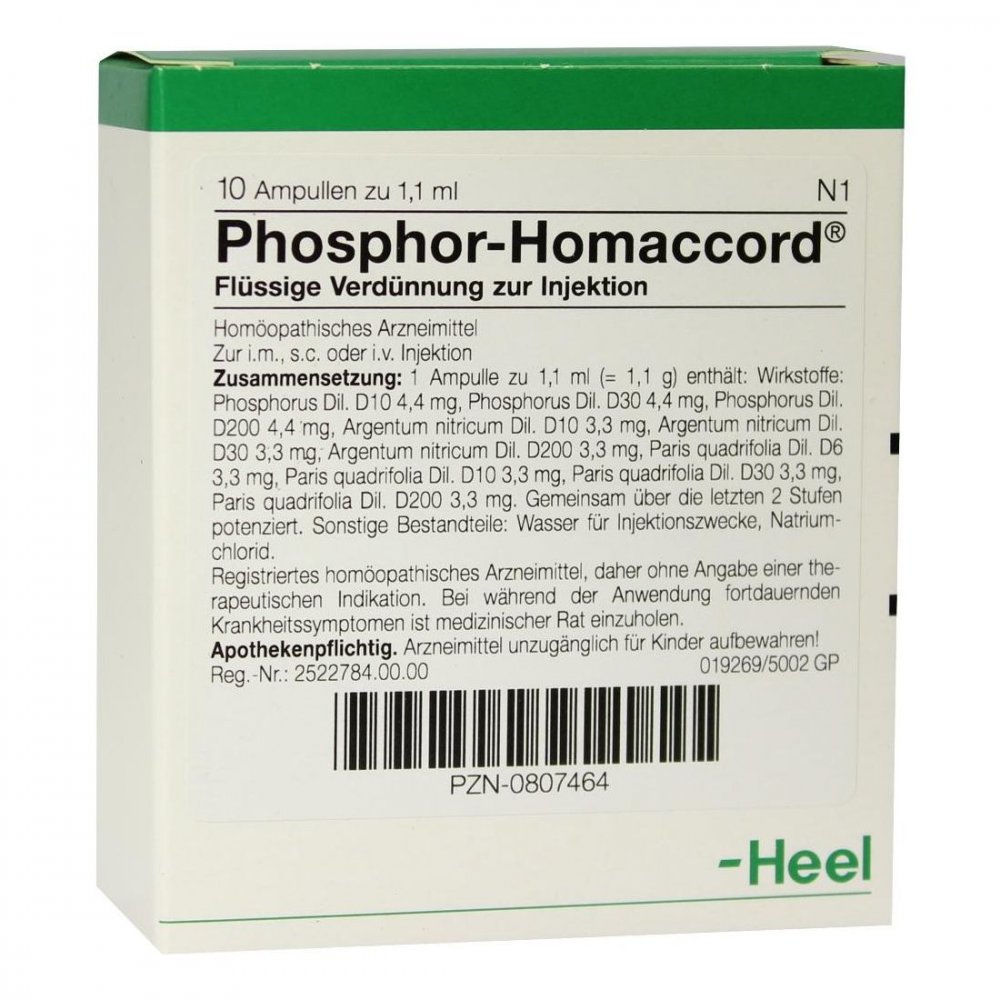 Biologische Heilmittel Heel GmbH Phosphor Homaccord Ampullen 00807464