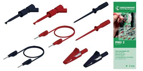 Hirschmann Test & Measurement PMS 2 Messleitungs-Set Stecker 2mm Stecker 2mm 1.00m Schwarz, Rot 1 Set