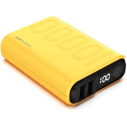 RealPower Powerbank PB-10000 Power (10000 mAh, 20 W, 36 Wh), Powerbank, Gelb