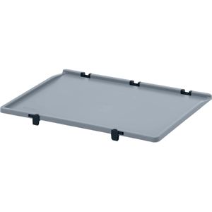 AUER Eurobox-Deckel SD 64, grau, Scharnierdeckel aus Kunststoff, für Eurobox 60 x 40cm