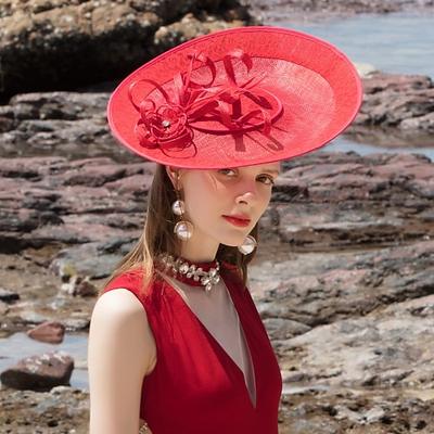 Fascinators Flachsfeder Kentucky Derby Hut Kopfbedeckung