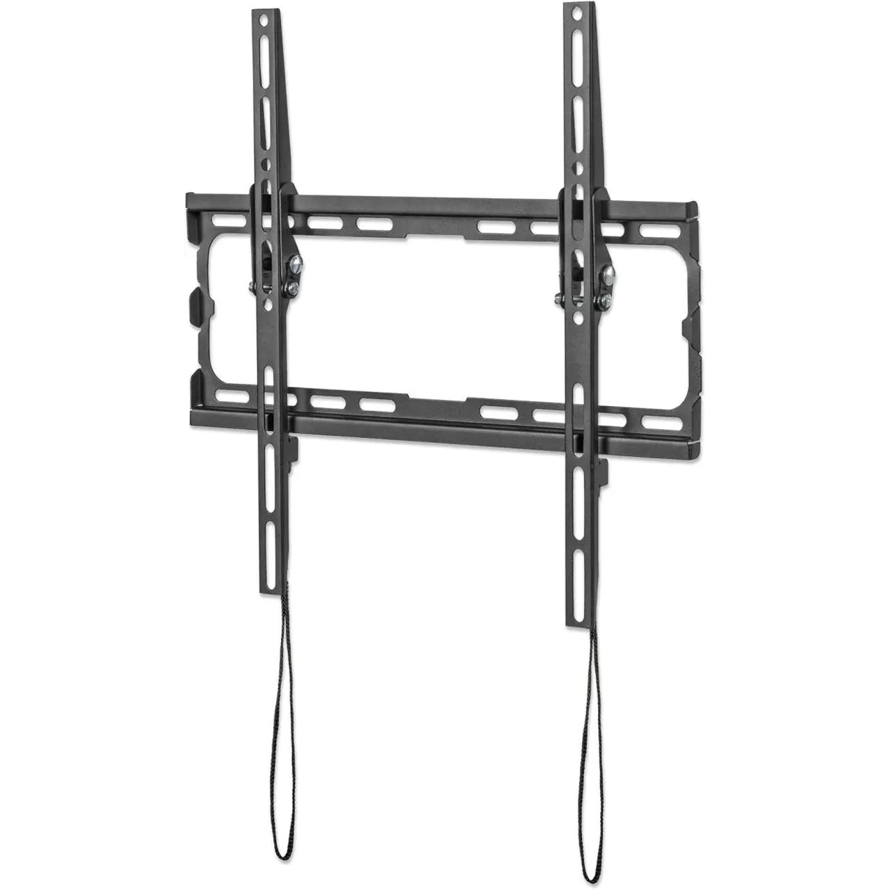 MANHATTAN Ultraflache TV-Wandhalterung fuer Bildschirme von 81,28 bis 177,8cm von 32 bis 70Zoll und bis zu 45 kg neigbar schwarz