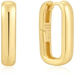 ANIA HAIE - HOOP EARRINGS - WIDE PAPER CLIP - gold