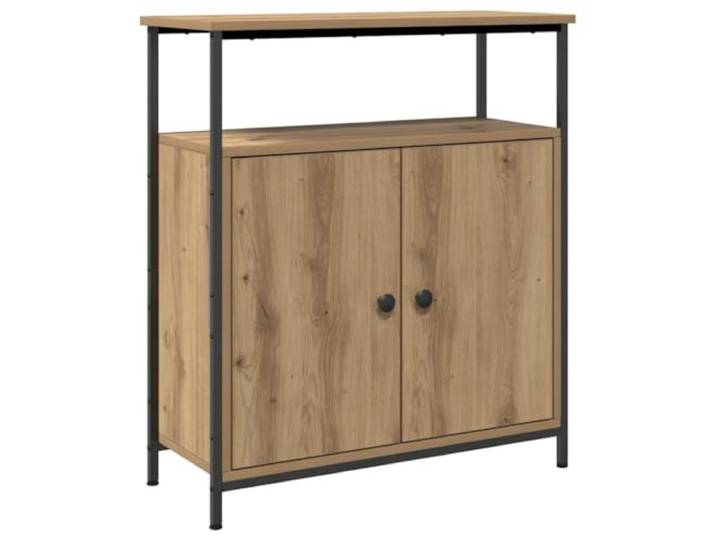 GFMGUEMV Sideboard Artisan-Eiche 70x30x80 cm Holzwerkstoff Stauraumschrank Stauraum, glatte Oberfläche, verstellbare Beine, Kunststoffkappen, feuchtes Tuch