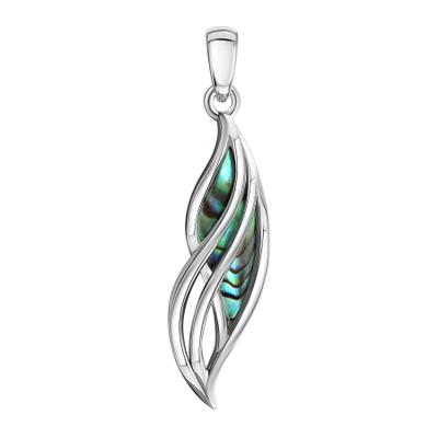 Kettenanhänger VIVANCE "925/- Sterling Silber rhodiniert Abalone", bunt (bunt, bunt), Schmuckanhänger, Damen, one-size, Silber 925 (Sterlingsilber), 1,8 g, Kettenanhänger