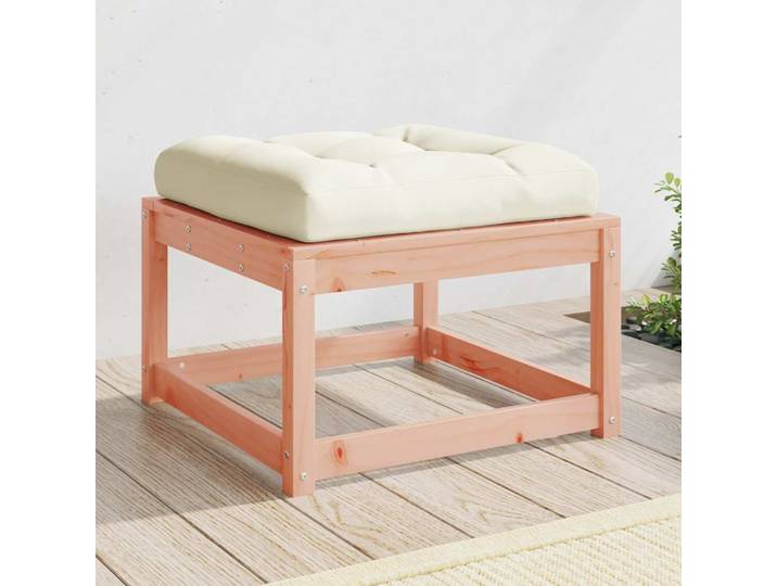 vidaXL Gartenhocker mit Kissen Massivholz Douglasie