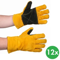 Schweißerhandschuhe Industrial, 35 cm, Packung mit 12 Paar