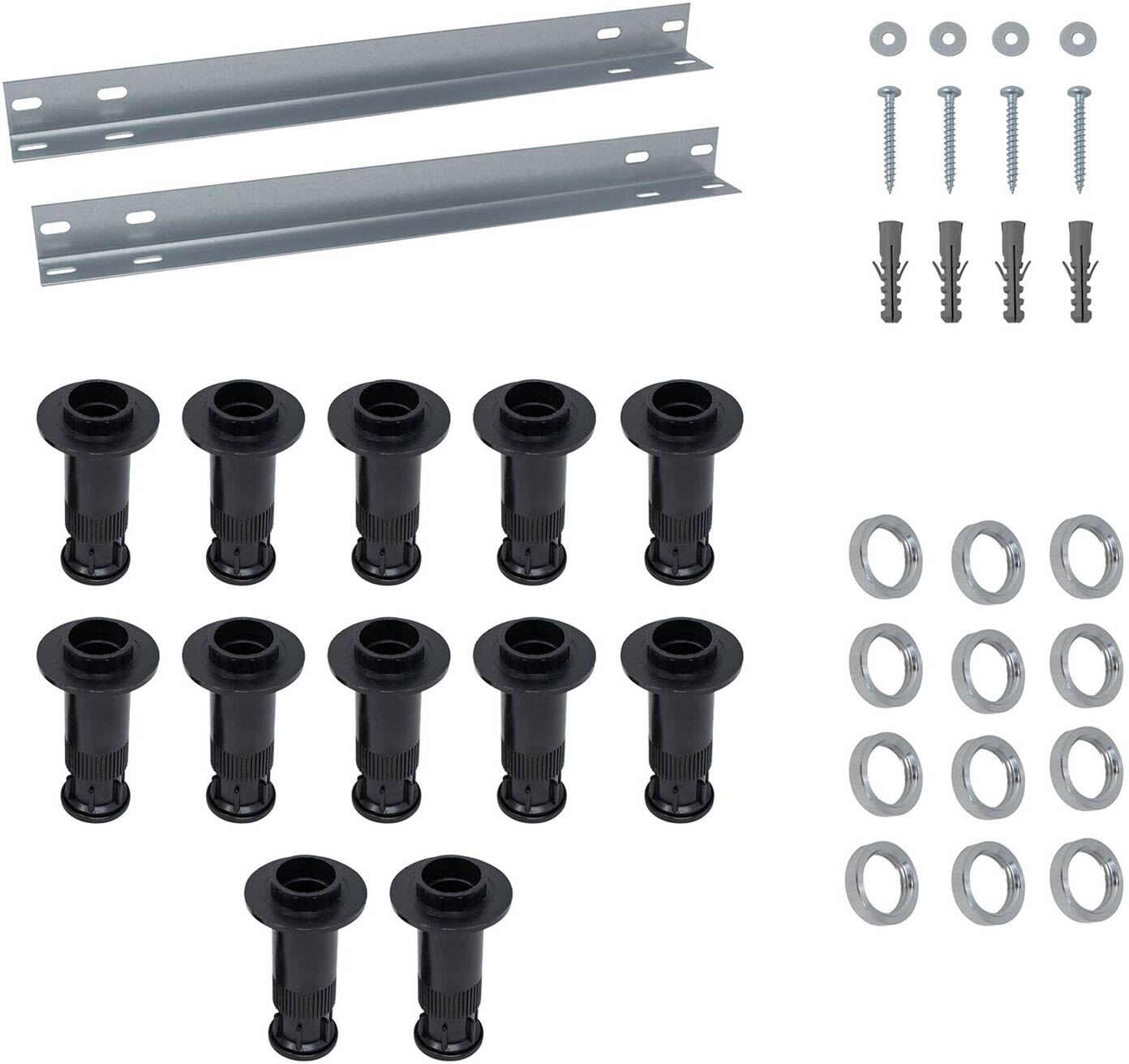 Breuer Set1 12 Stützfüße/2 Montageschienen für Duschwannenkantenlängen bis 100 cm, Montagezubehör, 1420000000099,