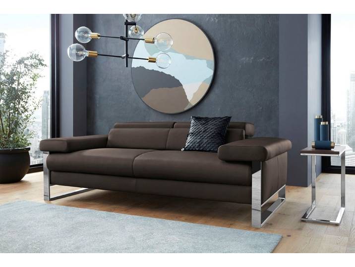 W.SCHILLIG 2-Sitzer finn, German Design Award 2016, Fußgestell Chrom glänzend, Breite 210 cm